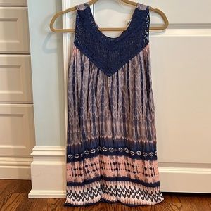Blu Pepper blue and pink dress, size small